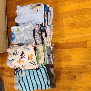 Massive bundle of baby pajamas size 3m-24m